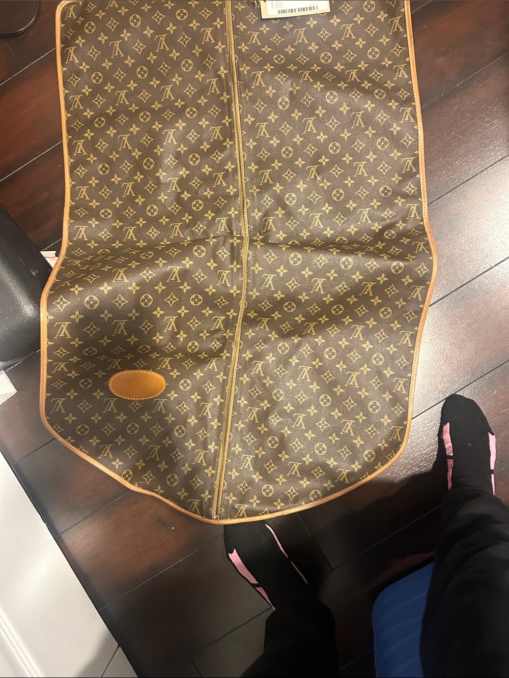 Louis Vuitton Brown Monogram Garment Cover with Tan Trim